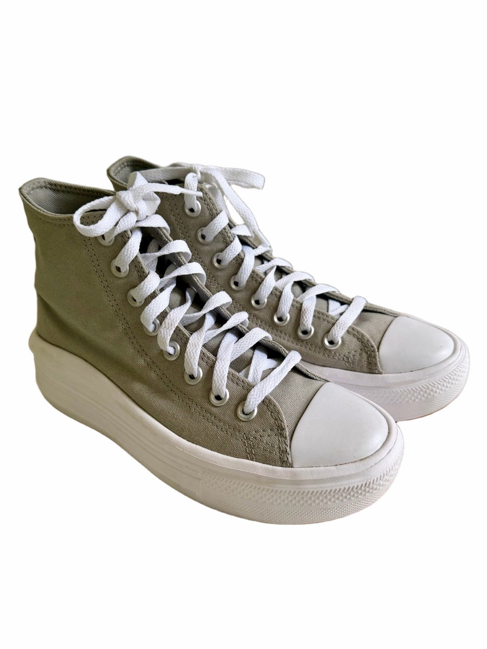 Converse Women Chuck Taylor All Star Move Platform High Tops Slate Sage Size 7.5